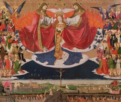 The Coronation of the Virgin, completed 1454 by Enguerrand Quarton